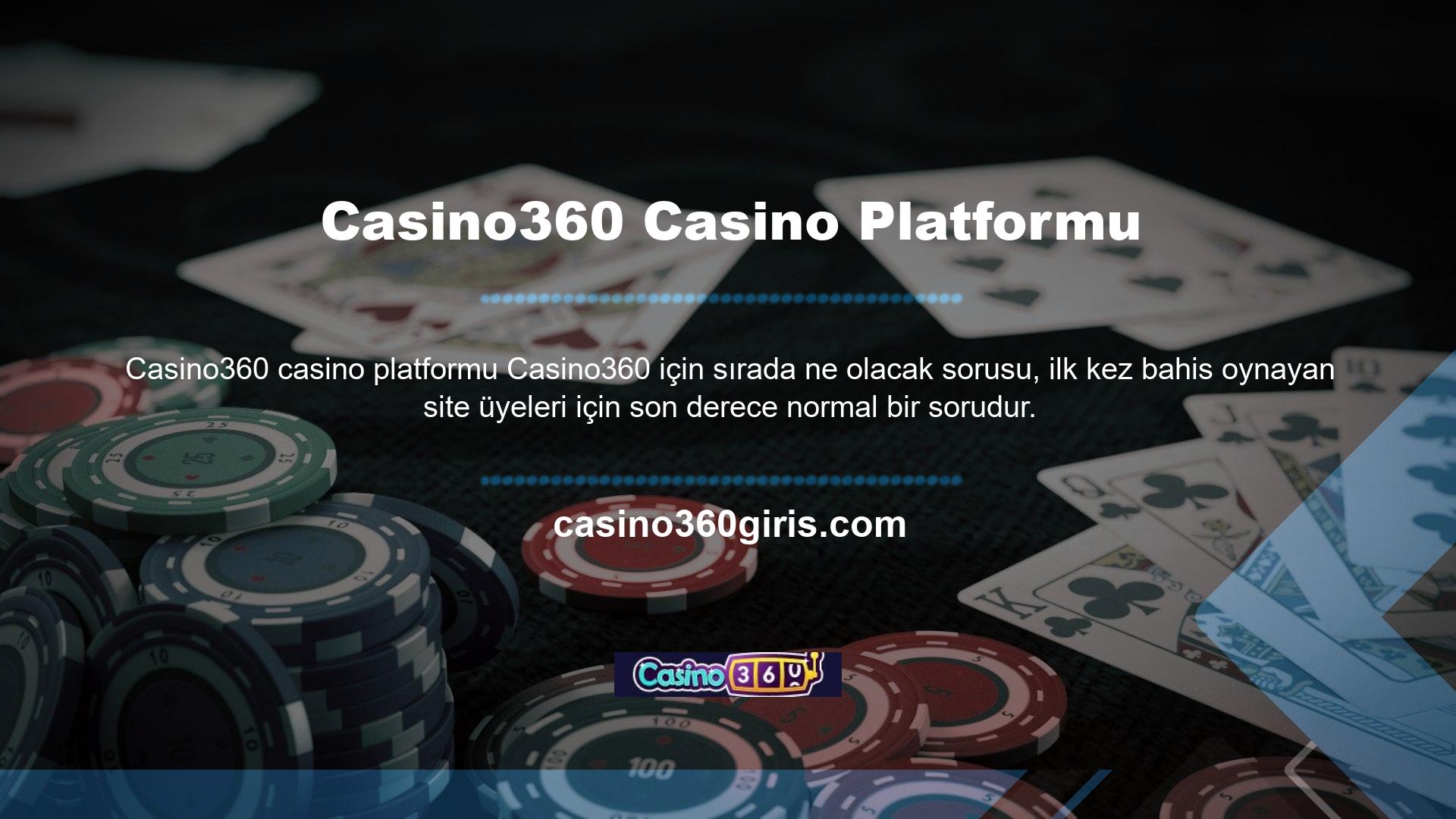Bu sayede üyeler sitede yer alan Casino360 Casino platformunda işlem yaparken herhangi bir güven sorunu yaşamayacaklardır